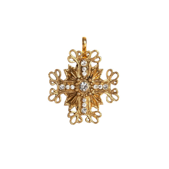 VIRGINS SAINTS & ANGELS VSA Electra Cross Medallion in Gold - Picture 1 of 7